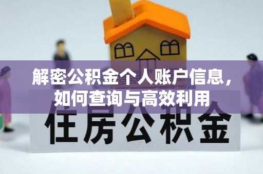 南靖解密公积金个人账户信息，如何查询与高效利用