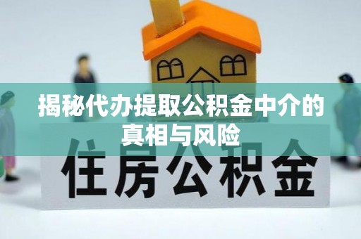 南靖揭秘代办提取公积金中介的真相与风险