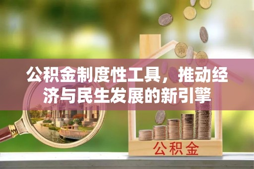 南靖公积金制度性工具，推动经济与民生发展的新引擎