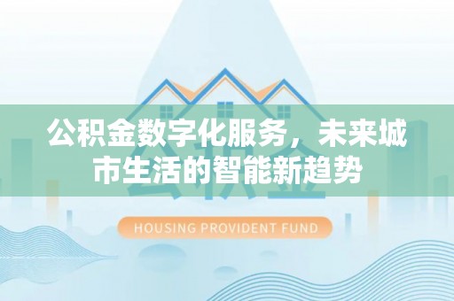 南靖公积金数字化服务，未来城市生活的智能新趋势