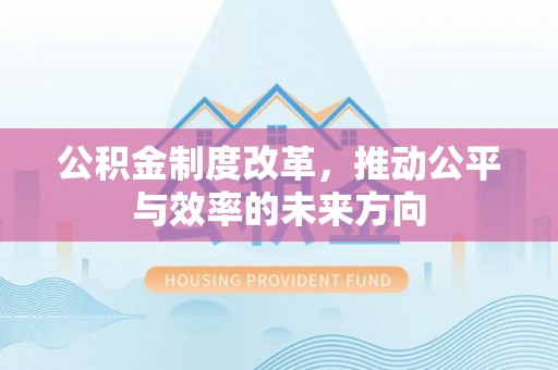南靖公积金制度改革，推动公平与效率的未来方向