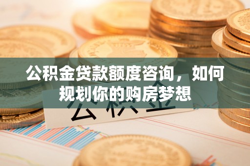 南靖公积金贷款额度咨询，如何规划你的购房梦想