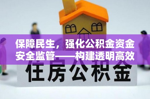 南靖保障民生，强化公积金资金安全监管——构建透明高效的管理体系