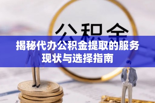 南靖揭秘代办公积金提取的服务现状与选择指南