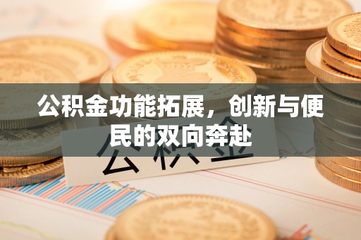 南靖公积金功能拓展，创新与便民的双向奔赴