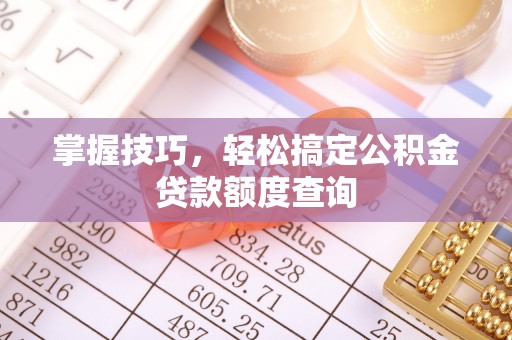 南靖掌握技巧，轻松搞定公积金贷款额度查询