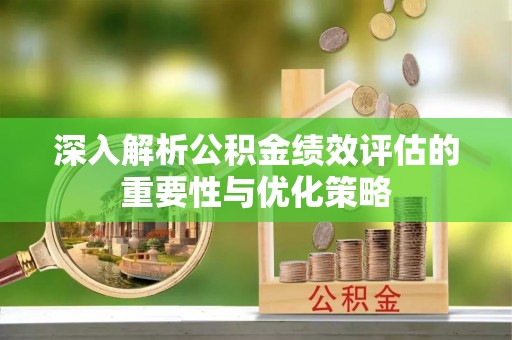 南靖深入解析公积金绩效评估的重要性与优化策略
