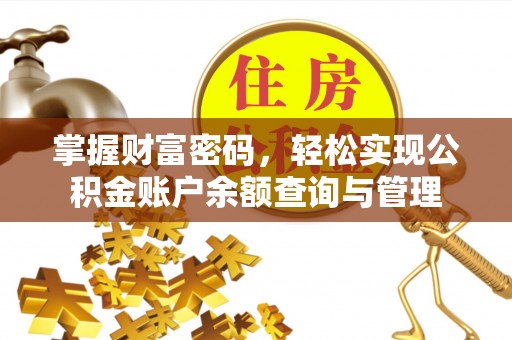 南靖掌握财富密码，轻松实现公积金账户余额查询与管理