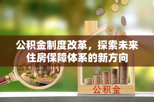南靖公积金制度改革，探索未来住房保障体系的新方向